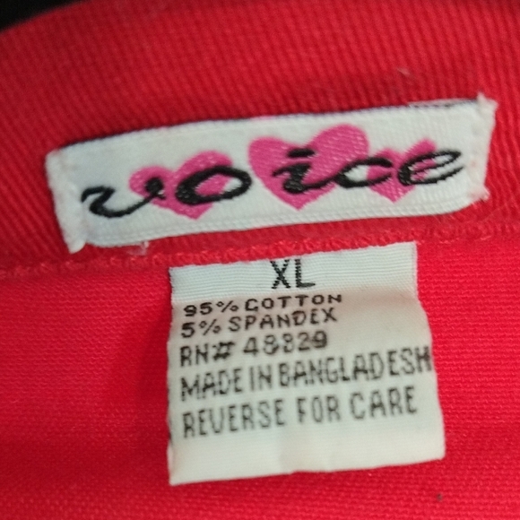 Red Jean Jacket With Under Peice - Picture 3 of 8